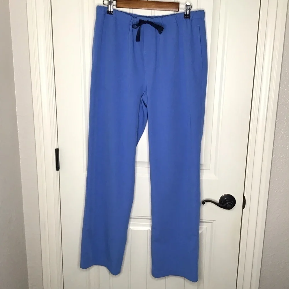 Figs Pisco Basic Scrub Pants in Ceil Blue.